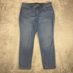 Lee Jeans Sculpting Slim Fit Skinny Leg Womens 18 Short Blue Mid Rise 3519337